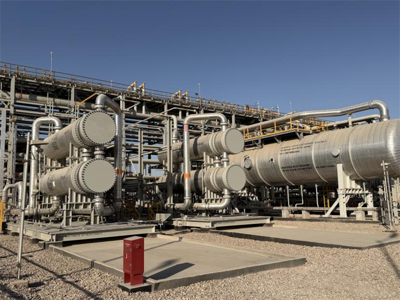    新投产的西古尔纳-1油田OT2原油处理列。中国石油供图