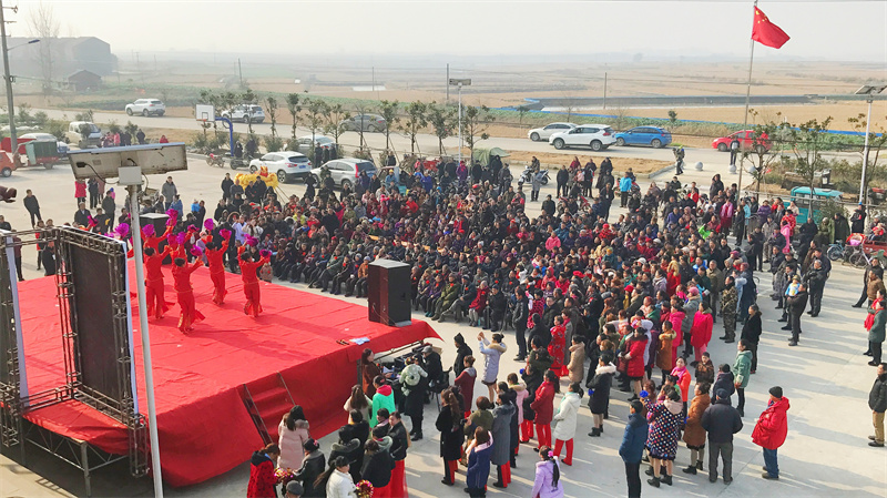 殷河村首届老龄人艺术节现场