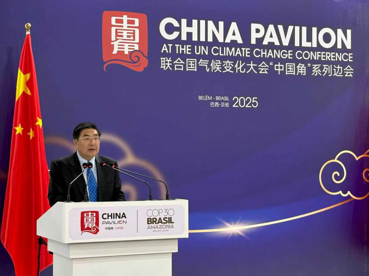 中国远洋海运集团副总经理张勇发言。 中国远洋海运集团供图