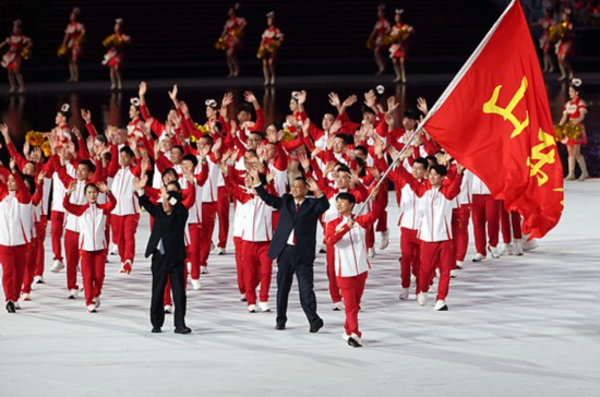 十五运开幕式山东代表团入场